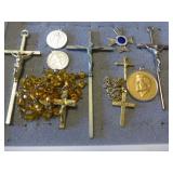 Various Vintage Religious Catholic Items