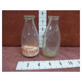 Vintage Phenix & Ruff's Dairy Glass Milk Bottles