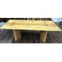 Oak Live Edge Farm Table Natural Finish 87x39 31H