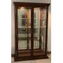 China Hutch Display Lighted Mirror Back Glass
