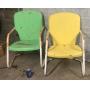 Metal Chairs Pair Outdoor Porch