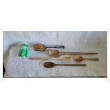 Primitive Wooden Spoons Masher