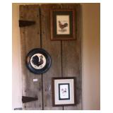 Barn Wood Shutter 23W 42H and Rooster Berggren