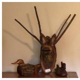 Branch Art Deer Head Ducks