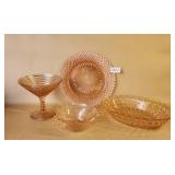Pink Dishware Candy Dish Small Plate Stemware