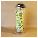 Glass Canister of Straws