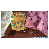 Long Plaid Curtains Sheer Hangers and Clothes Pin