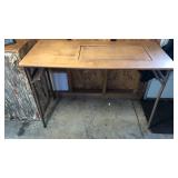 Folding Table with Cutout 42 x 18 x 28h