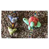 Chicken and Turtle Cloth Stuffed Animal Hanging