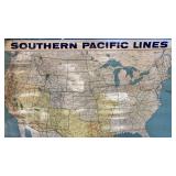 Southern Pacific Lines Wall Map