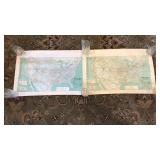 Southern Pacific Map Pair 1980