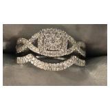 Zales Engagement Ring (unmarked) Wedding Band