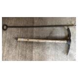 Pick Axe and Long Iron Hook