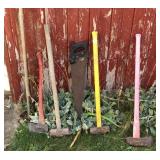 Axe Sledge Saw Tool Lot
