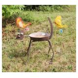 Weld Metal Yard Art Cat Reclaimed Cast Iron Bird