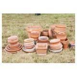 Terra Cotta Planters Saucers Lot  Various Sizes