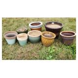 Ceramic Plastic Flower Pot Lot
