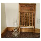 Glass Oil Lamp Advertising Washboard Decor