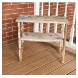 Painted Primitive Wooden Bamboo Table