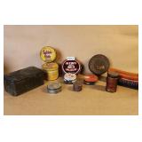 Lot of Tin Containers, Shoes Polish, Shoe Brush ,