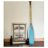Fishing  Decor Lot Wooden Oar