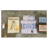 Watkins Bros. Metal Sign, Dog Cat Signs