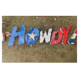 Patriotic Howdy Metal Sign