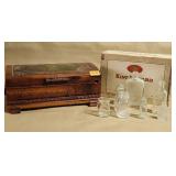 Antique Small Bottles Dresser Wooden Keepsake Box
