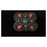 Antique Chinese Dress Clip Stamped China Missing