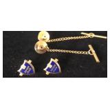 10k Gold 2 Diamond Honor Pin Lot 2.4g