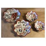 Hand Painted Japanese Dish Lot
