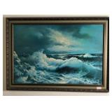 Ocean Oil Painting 41 x 30 Realistic (?) Grand