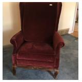 Recliner Arm Chair Burgundy 32w 34d 38h