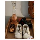 Avon Opalique Glass Candlestick Sweet Honesty