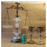 Brass Glass Candle Stands