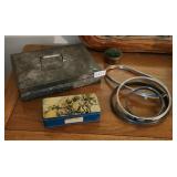 Tin Lot Button Tin Box Metal Hoops Pin Cushion