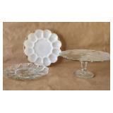 Glass Pedestal Cake Stand Glass Deviled Egg