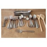 Stainless Steel Flatware, Wooden Spoons