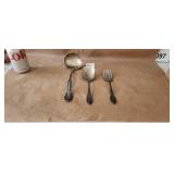 Silver Plate Serving Pieces Ladle Fork Spoon