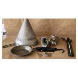 Antique Kitchen Lot Sieve Meat Grinder Palmer