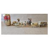 Vintage Celluloid Japan Figures Rickshaw Ox &