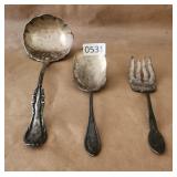 Silver Plate Serving Pieces Ladle Fork Spoon