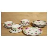 Tea Cup Saucer Lot Five 7.5" Plates