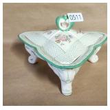 Three Compartment Relish Footed Dish
