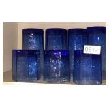 Cobalt Blue Tumbler (3) and Tall Water Glasses