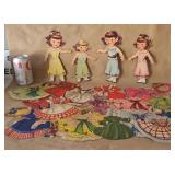 Vintage Paper Doll Lot Becky Melinda Polly