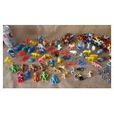 Vintage Plastic Toy Dinosaurs Animals Knights