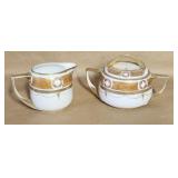 Art Deco Style Creamer Sugar, Minor Chip