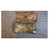 Indiana License Plates 1963 1964