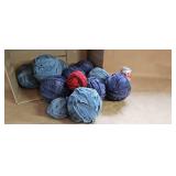 12 - Approx 5" and Smaller Rag Balls from Work